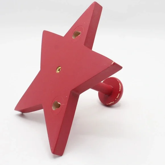Pottery Barn Kids Red Wooden Star Peg Hanger - Picture 5 of 5